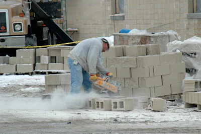 Exposure to airborne silica dust can occur in operations involving cutting, sawing, drilling and crushing of concrete, brick, block and other stone products.
