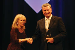 Aris Papadopoulos was presented with the award for his unprecedented and exemplary leadership in unifying the concrete industry in North America in developing a common direction on concrete sustainability and his international pioneering efforts on sustainability and resilience of concrete.