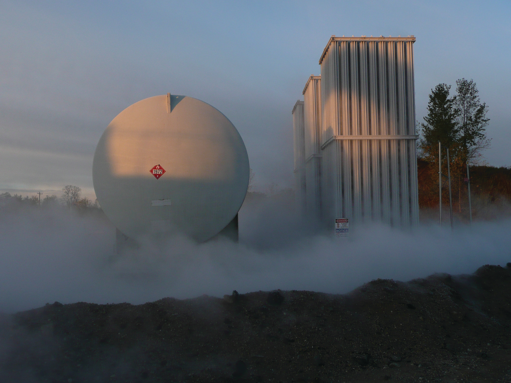 LNG storage at Mueller & Sons asphalt plant in Hamburg, MN.