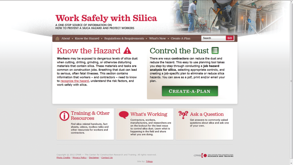 On the Work Safely with Silica site, you can find the latest on regulatory efforts, news articles, examples of what other contractors are doing and related scientific research.