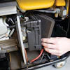 Replace a dirty, shrunken or torn air filter to ensure the engine gets enough air to run efficiently.