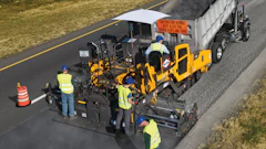 Volvo offers a four sonic material feeder system on its P7000-series paver. Two sonic feed controllers manage the conveyor's material load; the other two in the auger channel control the amount of material going to the screed.