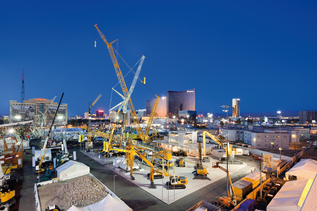 Liebherr is displaying more than 20 pieces of equipment for multiple industries and job applications in an area covering 50,000 cubic feet.