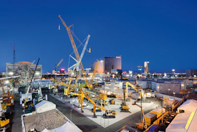 Liebherr is displaying more than 20 pieces of equipment for multiple industries and job applications in an area covering 50,000 cubic feet.