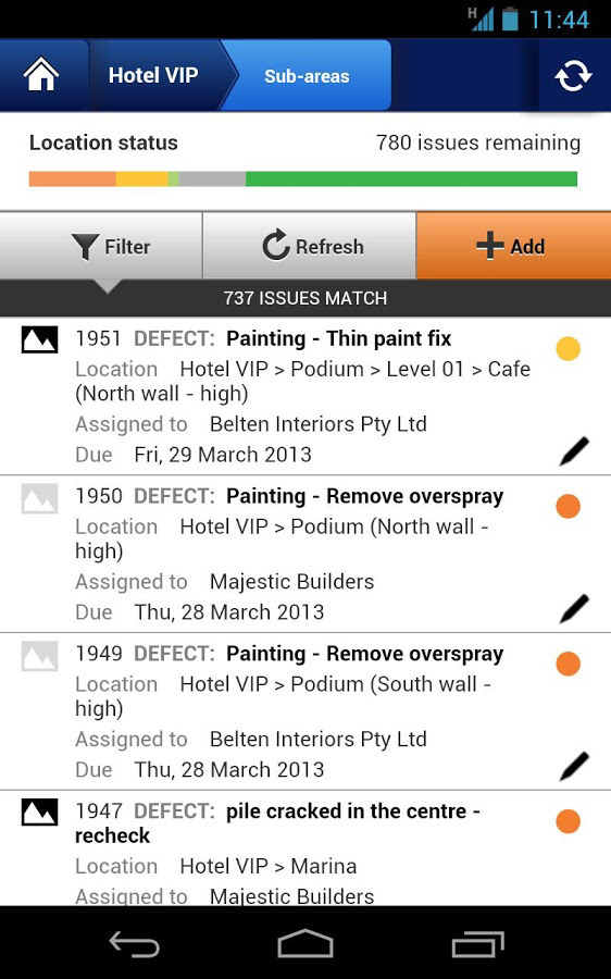 Set due dates for when issues need to be fixed.