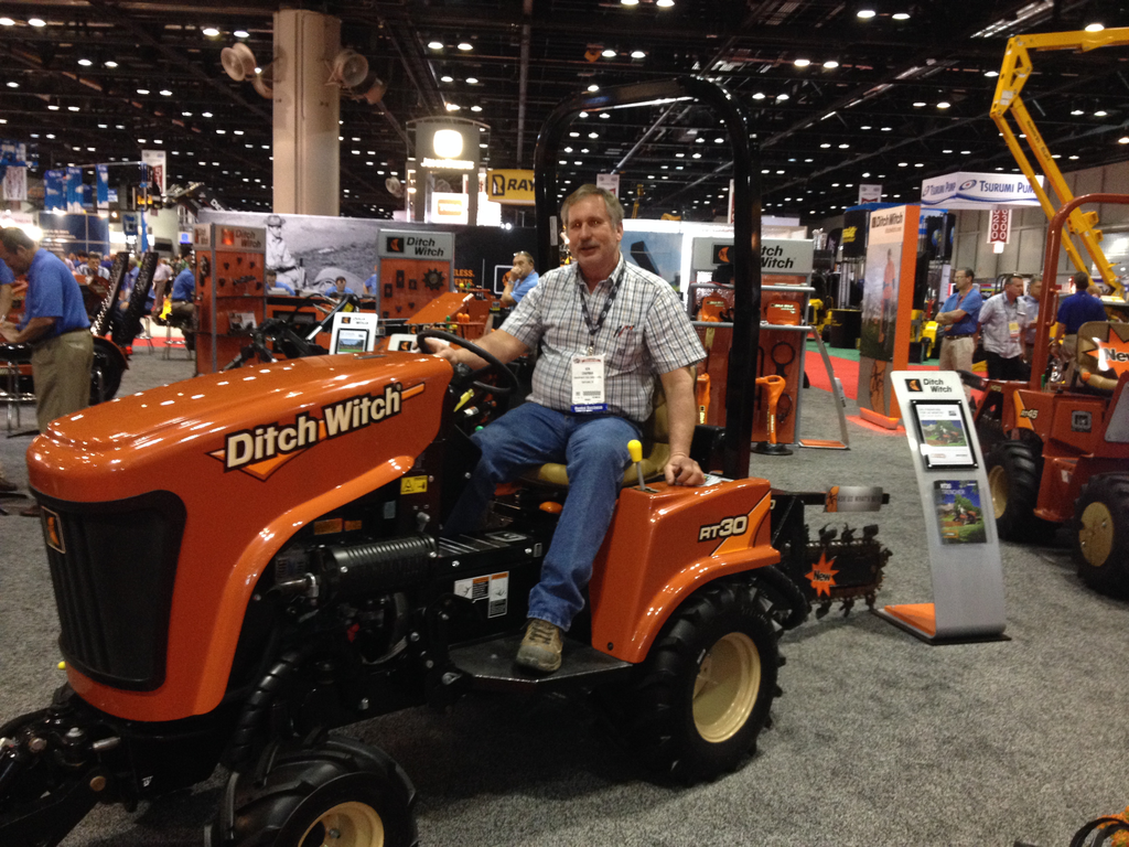 Kenneth Chapman, president of Grandpaw’s Tool Shed Rental, Eastland, Texas, wins the Ditch Witch RT30 National Demo Days Sweepstakes at The Rental Show.