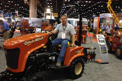Kenneth Chapman, president of Grandpaw’s Tool Shed Rental, Eastland, Texas, wins the Ditch Witch RT30 National Demo Days Sweepstakes at The Rental Show.