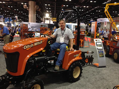 Kenneth Chapman, president of Grandpaw’s Tool Shed Rental, Eastland, Texas, wins the Ditch Witch RT30 National Demo Days Sweepstakes at The Rental Show.