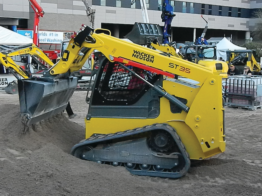 Two wheeled skid steer models, the SW 24 and SW 28, and two compact track loaders, the ST 35 and ST 45 were revealed to contractors for the first time at CONEXPO 2014.