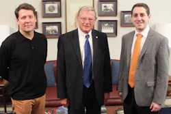 Representatives of Dire States meet with Senator Jim Inhofe of Oklahoma during Infrastructure Week 2014 to discuss the MAP-21 Reauthorization Act. From L-R: Dan McNichol, Senator Inhofe and Brian Weisbaum.