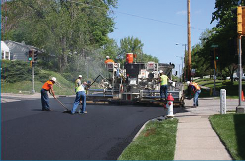 Herzog crews paving city streets in St. Joseph, Mo.