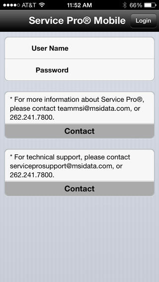 The Service Pro Mobile app includes paperless service management capabilities for field service technicians.