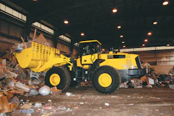 The JRB Refuse/Transfer Bucket features a heavy-duty round tube design with a visibility spill guard to handle heaping loads.