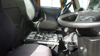 Tymco offers dual steering on many of its sweepers.