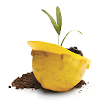 MSA's V-Gard GREEN Protective Helmet is the first industrial safety product made of green polyethylene (GPE), a sustainable sugarcane-based ethanol.