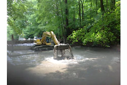 JS McCullough has not had any issues with pins and bushings, despite the dredging application. The company greases the buckets two to three times a day.