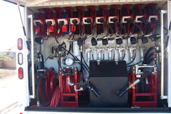 For lube trucks used in colder environments, spec'ing an enclosed, heated lube body will keep fluids at an appropriate temperature for ease of transfer and maximum flow rate.