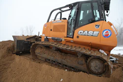 Chuck Walker of Walker Construction preps a commercial site just outside of Detroit, MI.