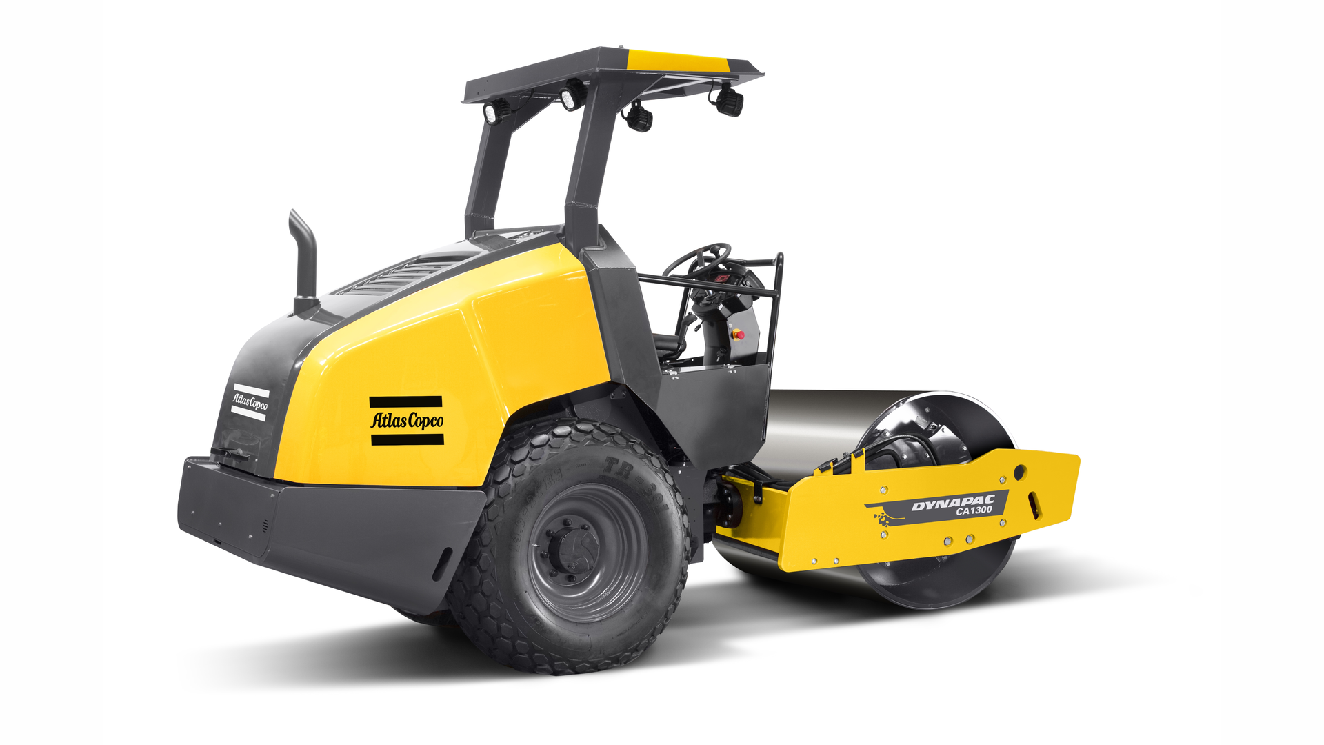 One of Atlas Copco's newest vibratory rollers, the CA 1300, features Active Bouncing Control that shuts off the roller's vibrations as soon as it occurs, which reduces the risk of damage to the machine.