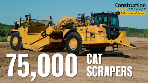 Construction News Tracker Video: Cat Wheel Tractor Scraper Production Hits Milestone