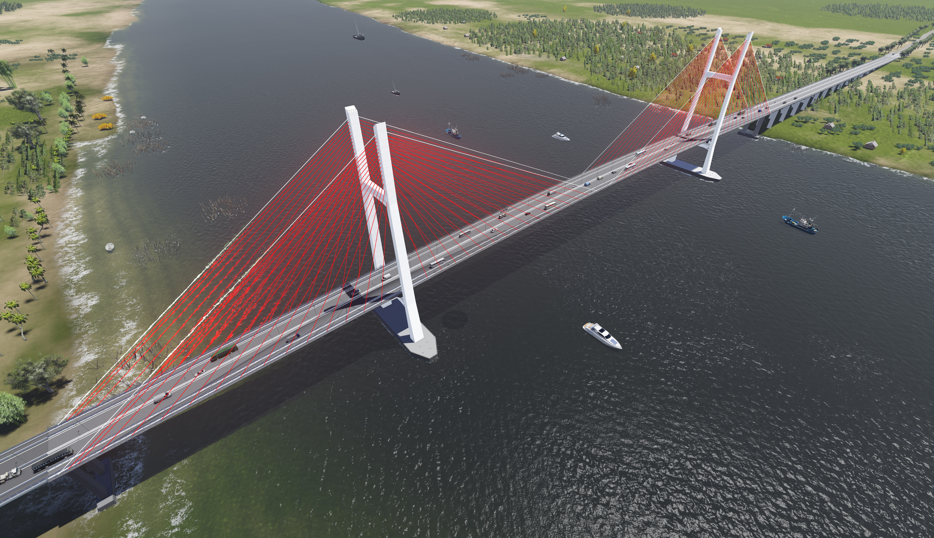 The 2010-meter cable-stayed Cao Lanh Bridge model will be used for shop drawings production and play an important role in the operation and maintenance after the completion of the bridge, scheduled for 2017.