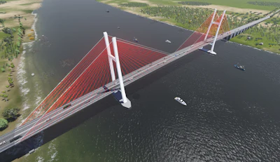 The 2010-meter cable-stayed Cao Lanh Bridge model will be used for shop drawings production and play an important role in the operation and maintenance after the completion of the bridge, scheduled for 2017.