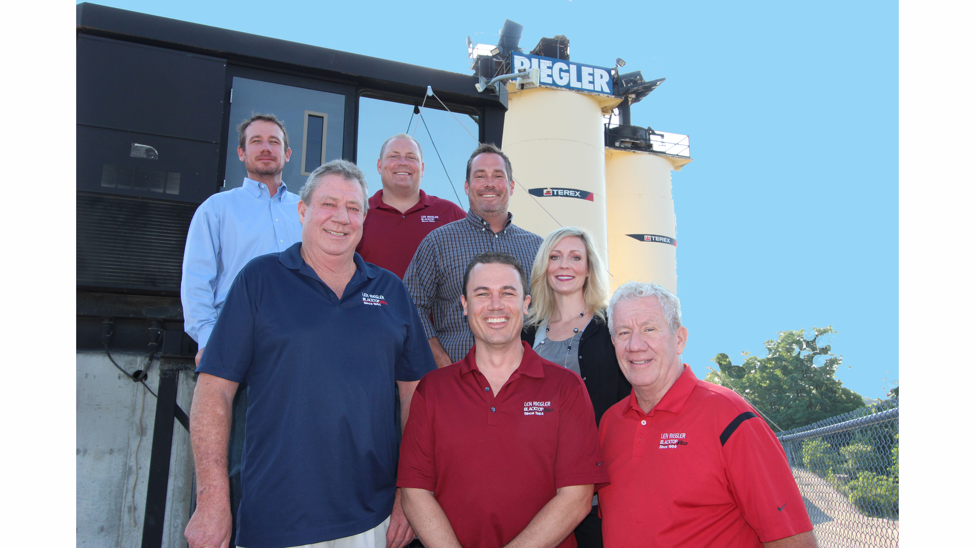 Back row left to Right-Mike Riegler, Ryan Riegler 2nd Row from top-Ron Riegler, R. J. Riegler 3rd Row-Dan Riegler Jr., Christi Riegler 4th Row-Dan Riegler Sr.