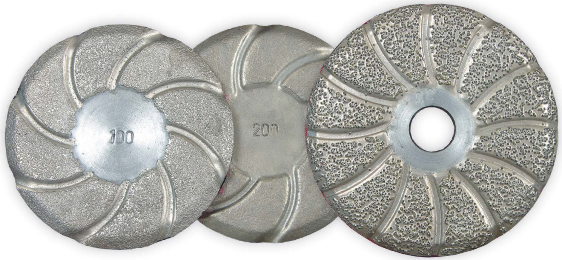 An important first step in prepping the surface for grinding is using brazed pads. These pads may also be used for floor leveling and thin coating removal.