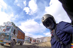VIDEO: High-Fiving through Construction on the Highest Road in the World