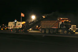 The first four-week phase of the airport job resulted in the milling and removal of more than 9,600 tons of asphalt.
