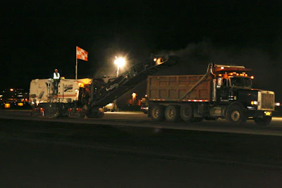 The first four-week phase of the airport job resulted in the milling and removal of more than 9,600 tons of asphalt.