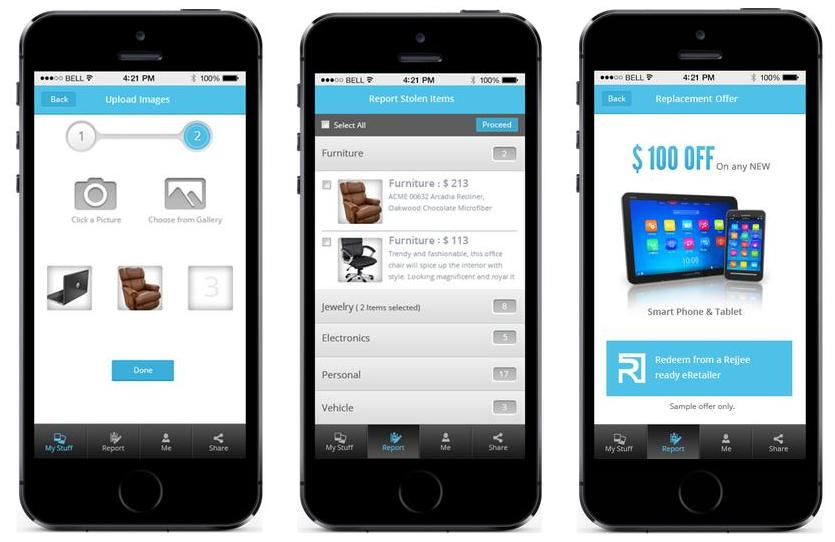 Rejjee also delivers discount offers on replacement items based on location and item category.