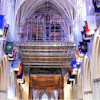The QuikDeck segments were used as working surfaces at the perimeters of the platform facing the nave, great choir and transept areas.
