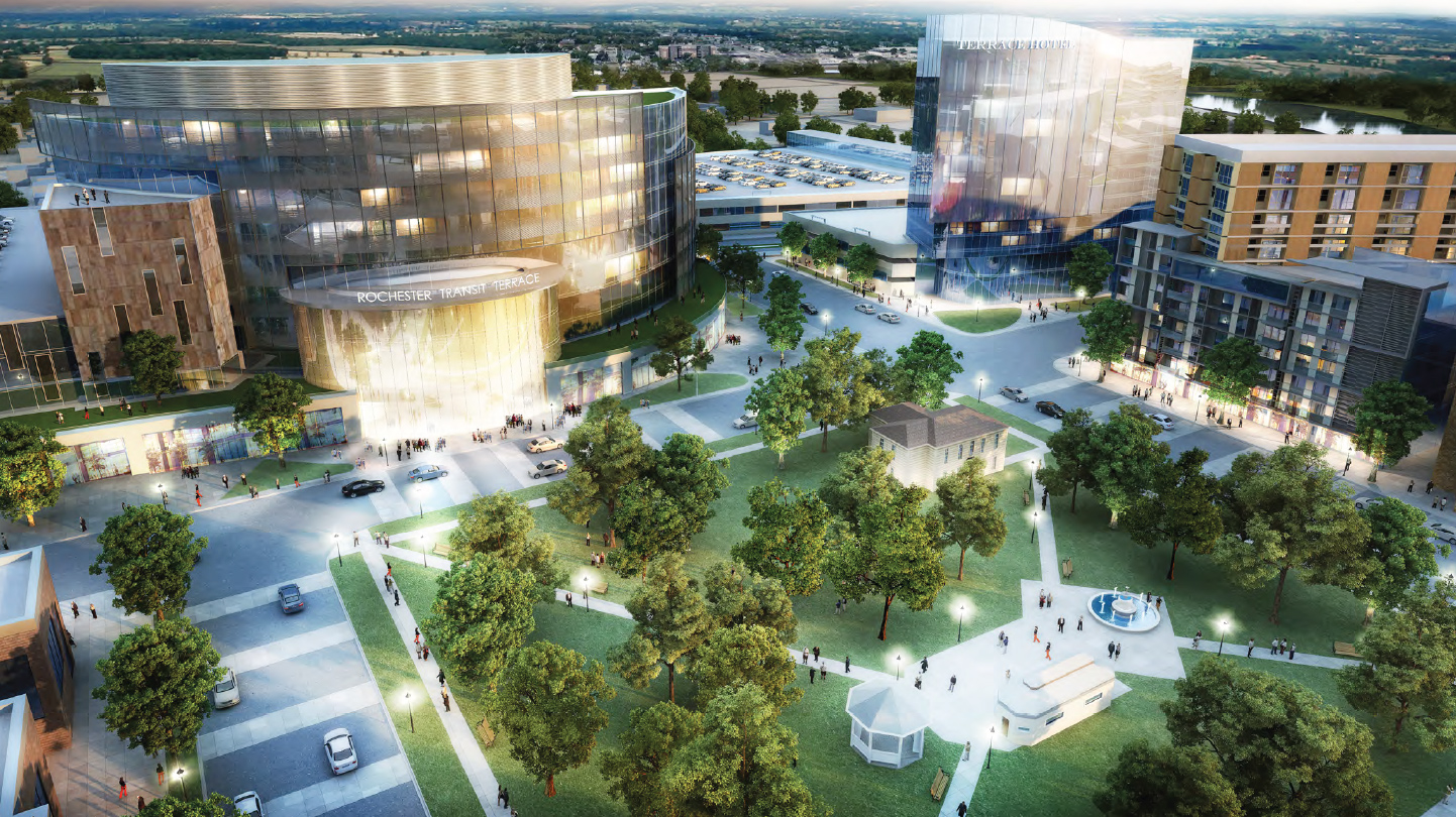 The Destination Medical Center project is a public-private partnership between the city of Rochester, Minn., the state of Minnesota, county governments, the Mayo Clinic and private partners - many of which are foreign investors.