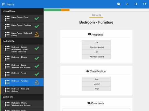 The app allows anyone to configure or customize checklists and punch lists to capture data by one or more inspectors, technicians or safety coordinators.