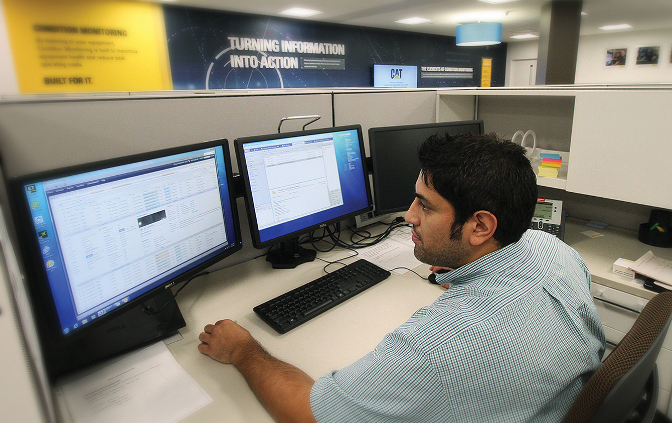 Inside Caterpillar's 24/7 Monitoring Center, analysts correlate data about the health and productivity of operators and equipment to reveal the magnitude of conditions such as fatigue and distraction and their impact on operations.