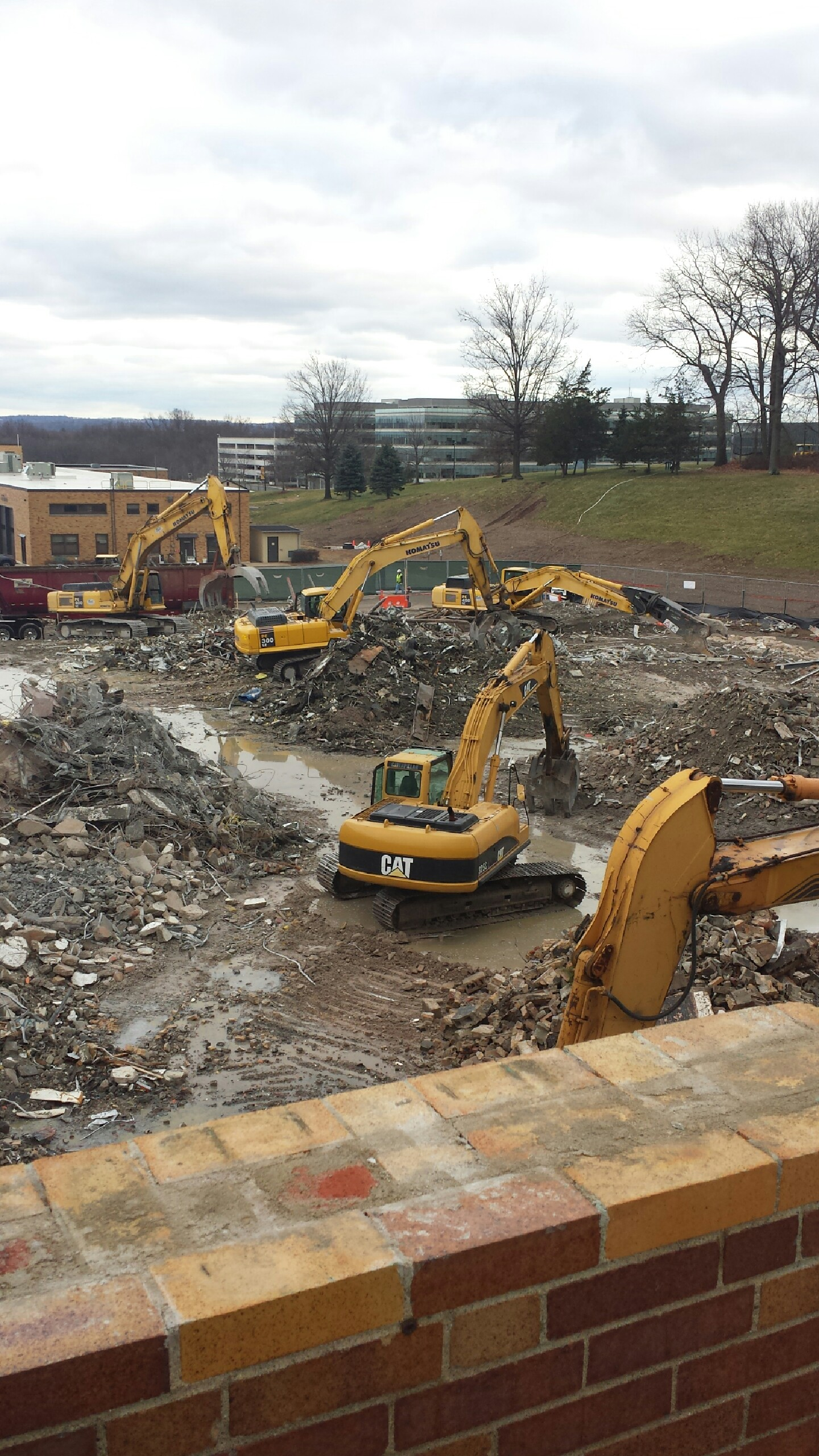 R. Baker & Sons used a variety of carriers and attachments on this New Jersey demolition project, including shears, grapples and grapple buckets.