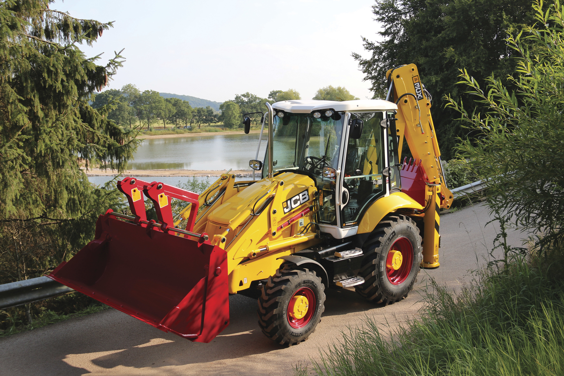 The limited-edition 3CX super backhoes - which have a top speed of 25 mph - are modeled after the 3CIII, but will be fitted with modern amenities such as 109-hp JCB EcoMAX Tier 4 Final engines and even an in-cab coffee maker.