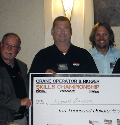 Kenneth Bowyer, ALL Crane Rental of Florida, became the first repeat winner of the Crane Operator & Rigger Skills Championship.