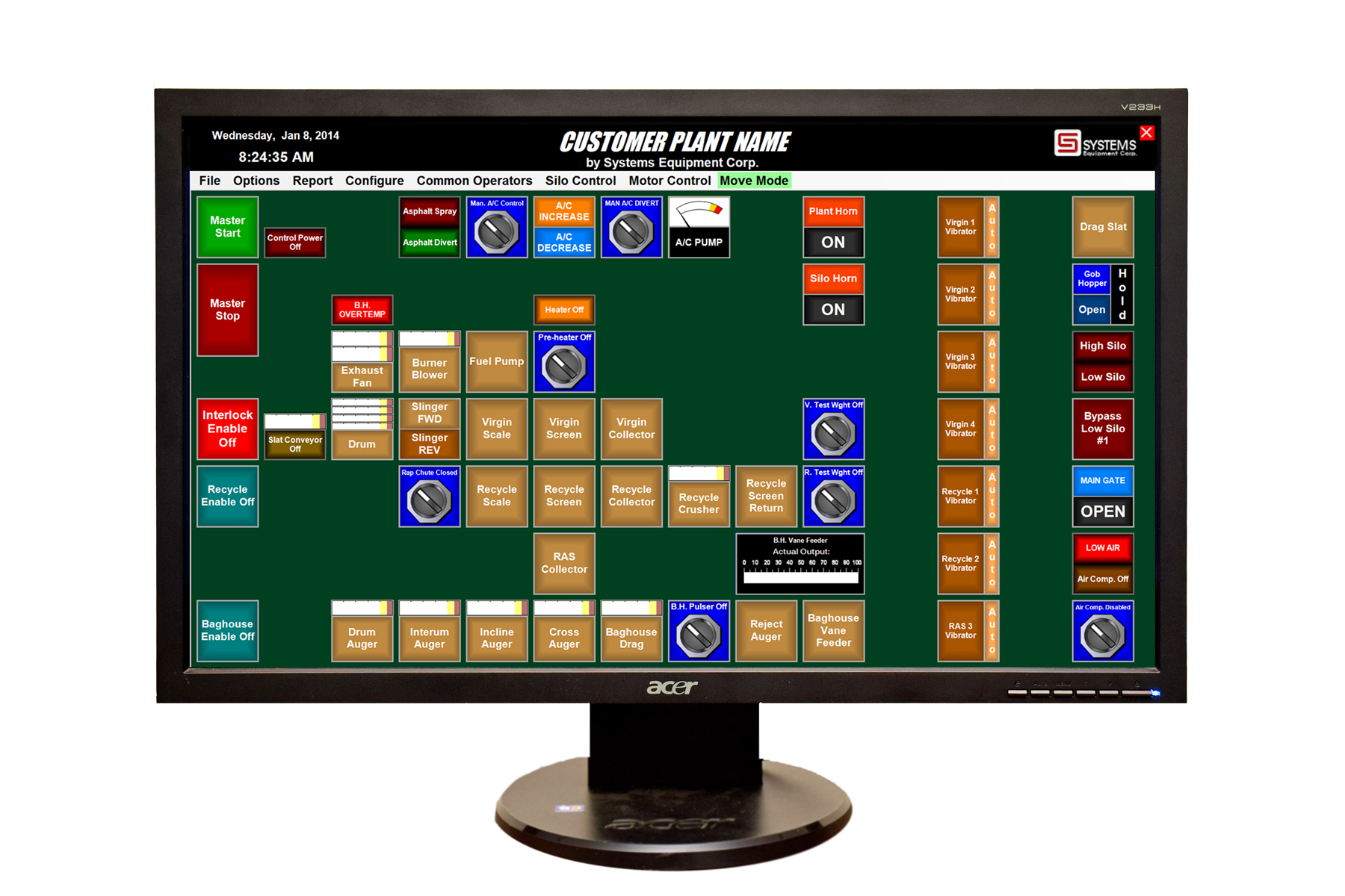 Systems Equipment Total System Control screen 5627f2f83bd1f
