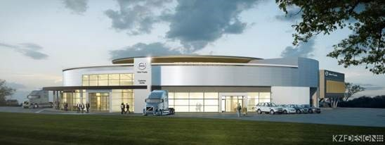 The Customer Experience Center will feature a product showroom, four training rooms, a 200-seat theater-in-the-round and an observation area that will allow customers to watch trucks in action on the 1.1-mile Customer Experience Track.