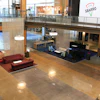 The owners chose solvent-based concrete dye colors, matched to the owner’s selections by Ameripolish: a natural polish meaning no dye was used, Repose Gray and Barcelona Beige.