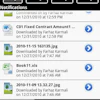 See a current thread of recent uploads, downloads, updates and comments.