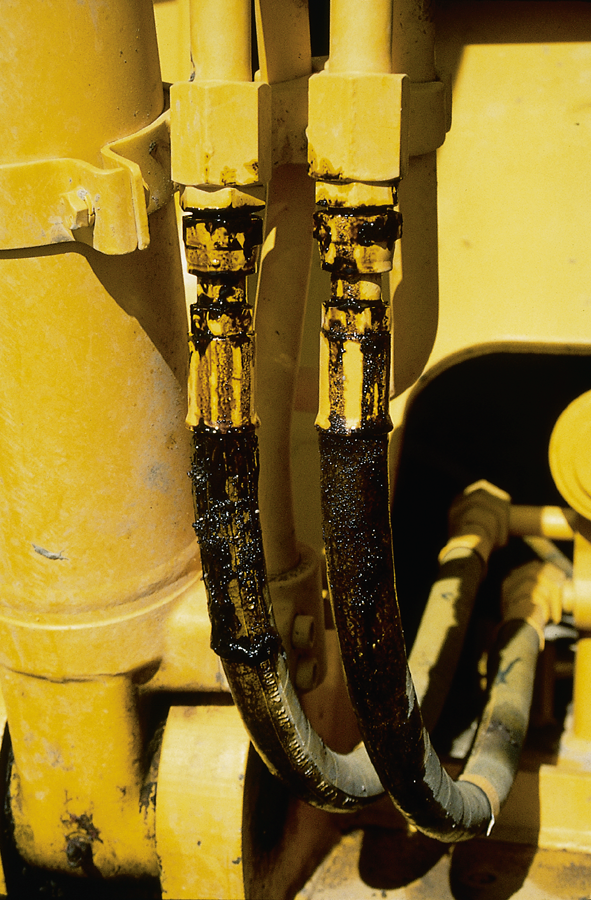 According to a study by Mobil Oil, one leak at a rate of a drop every five seconds amounts to 80 gallons of hydraulic fluid per year.
