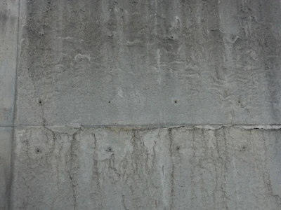Lines formed by the bubbling and subsequent movement of hydrogen at the interface of new, untreated aluminum forms and concrete prior to initial set are commonly misunderstood as cracks. This wall is more than fifteen years old and exposed throughout its duration with no protective coating. It is a yard wall formed for the sole purpose of pre-treating new aluminum forms, a process they no longer use due to manufacturer pre-treatments.