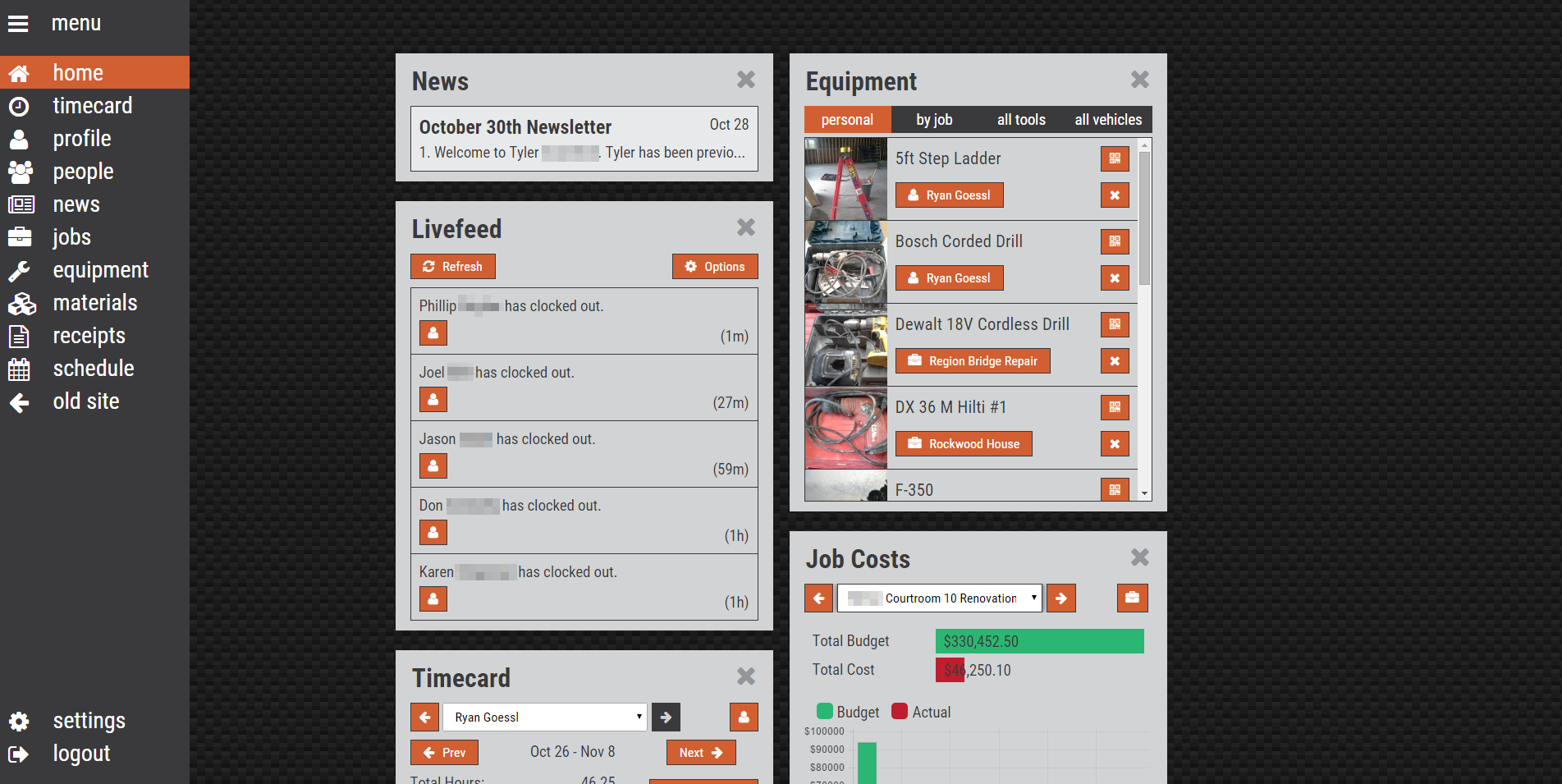 While on the job, field workers can use Site2Site to instantly view pertinent job information such as job notes, important contractors and the subcontractors involved.