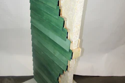 The New Institute, an architecture museum in Rotterdam, The Netherlands, is displaying a grown-in-place mushroom insulation wall assembly. This is an improved version of the wall system used on the Ecovative Mushroom Tiny House.