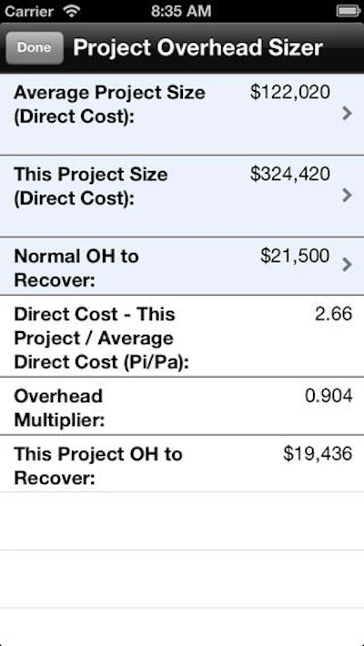 The Stevens Construction Project Overhead Sizing Calculator uses current banking data of the behavior of costs in construction contracting to help contractors size overhead.