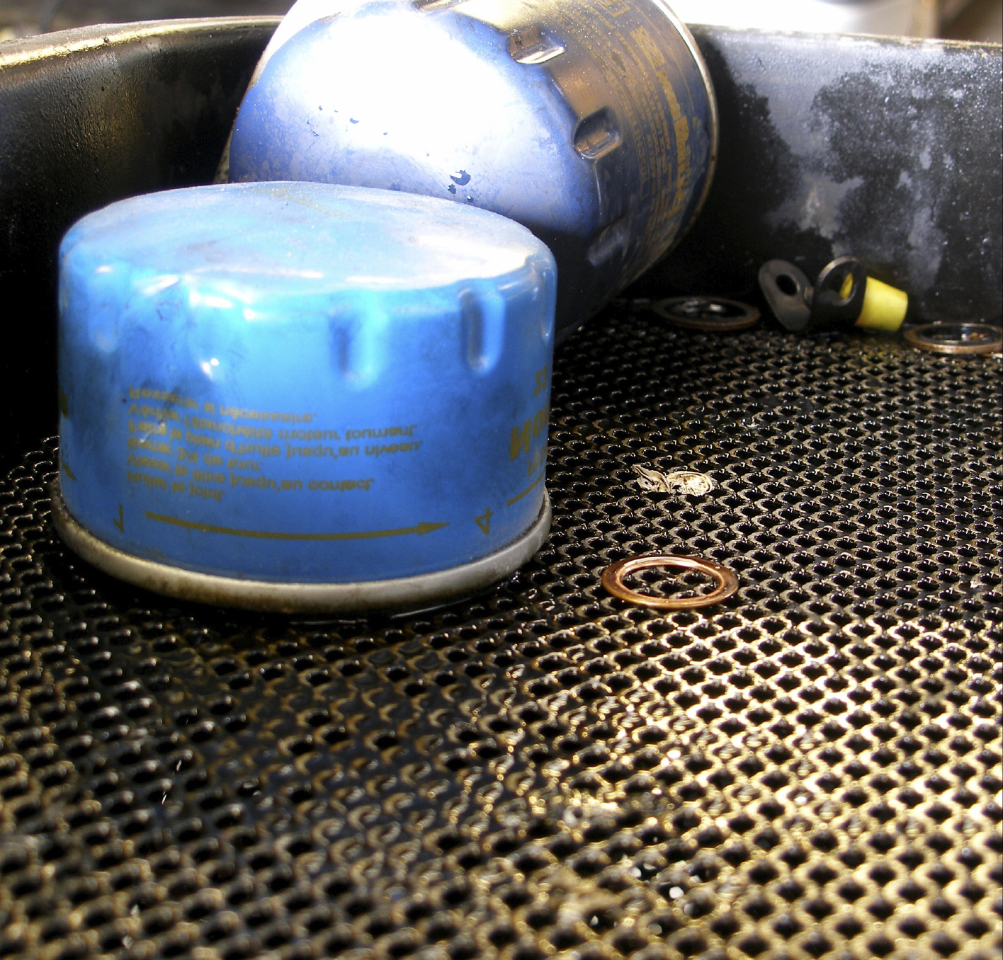 According to Noria.com, another good way to drain equipment's hydraulic system is to pull any return-line filters. These filters can hold a significant amount of oil.