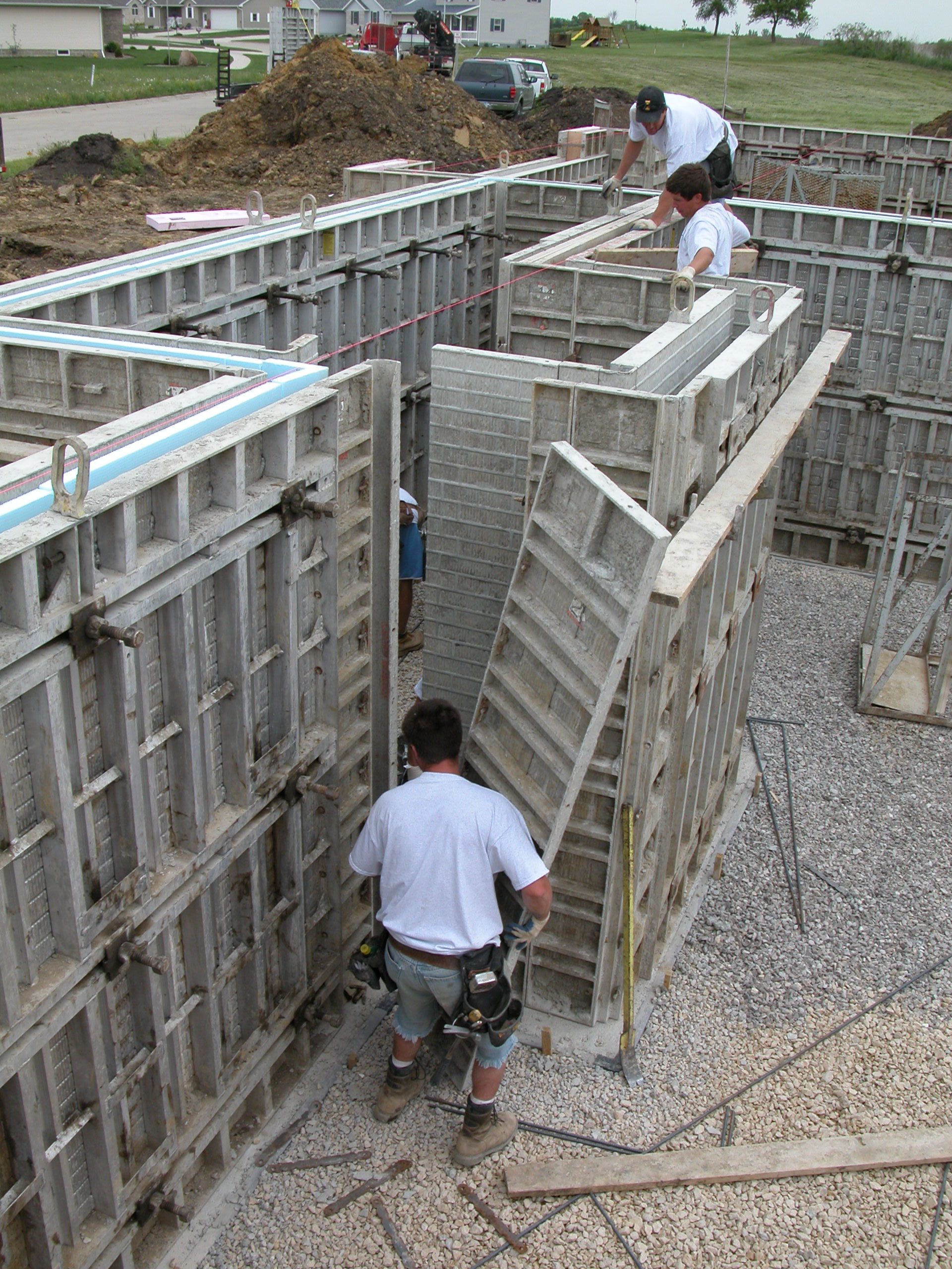 Contractors regularly look at the basic U.S. residential concrete foundation as being a three-day process. Excavation, footing forming and concrete placement on day one; wall forming and concrete placement on day two; and form stripping, clean-up and waterproofing on day three.